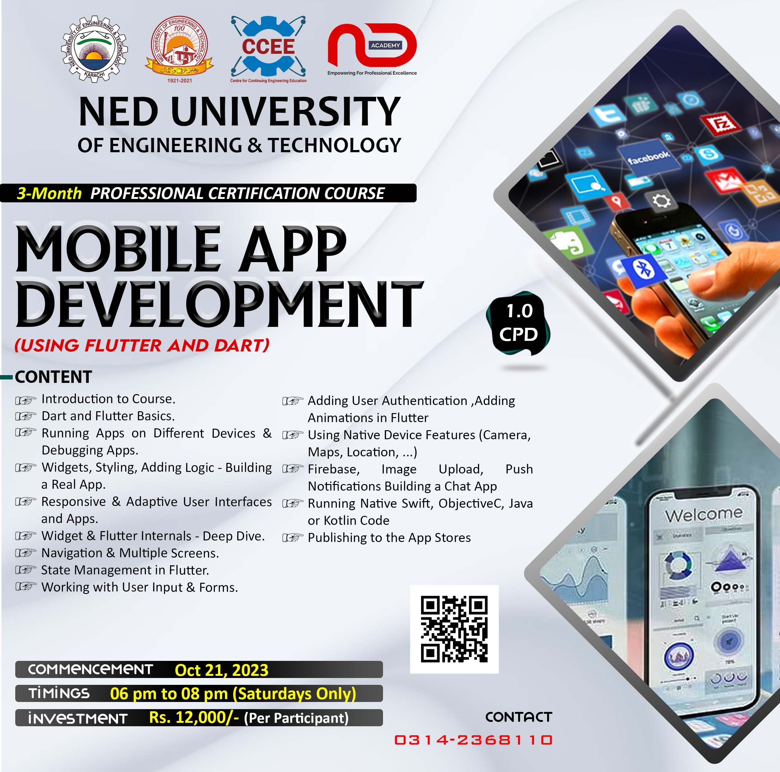 Mobile App Development With FLUTTER And DART NED Academy CCEE CMPP