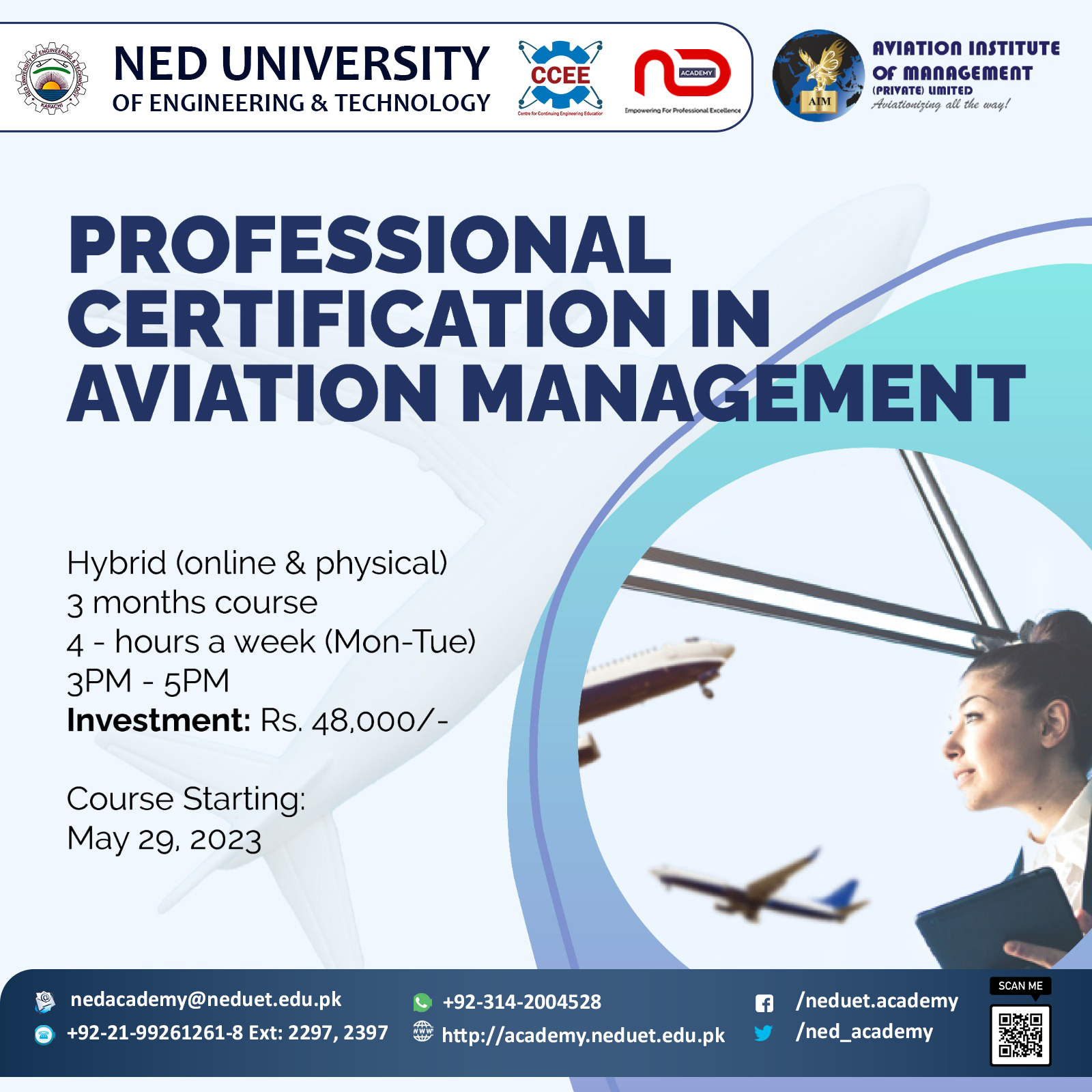 Professional Certification In Aviation Management NED Academy CCEE 