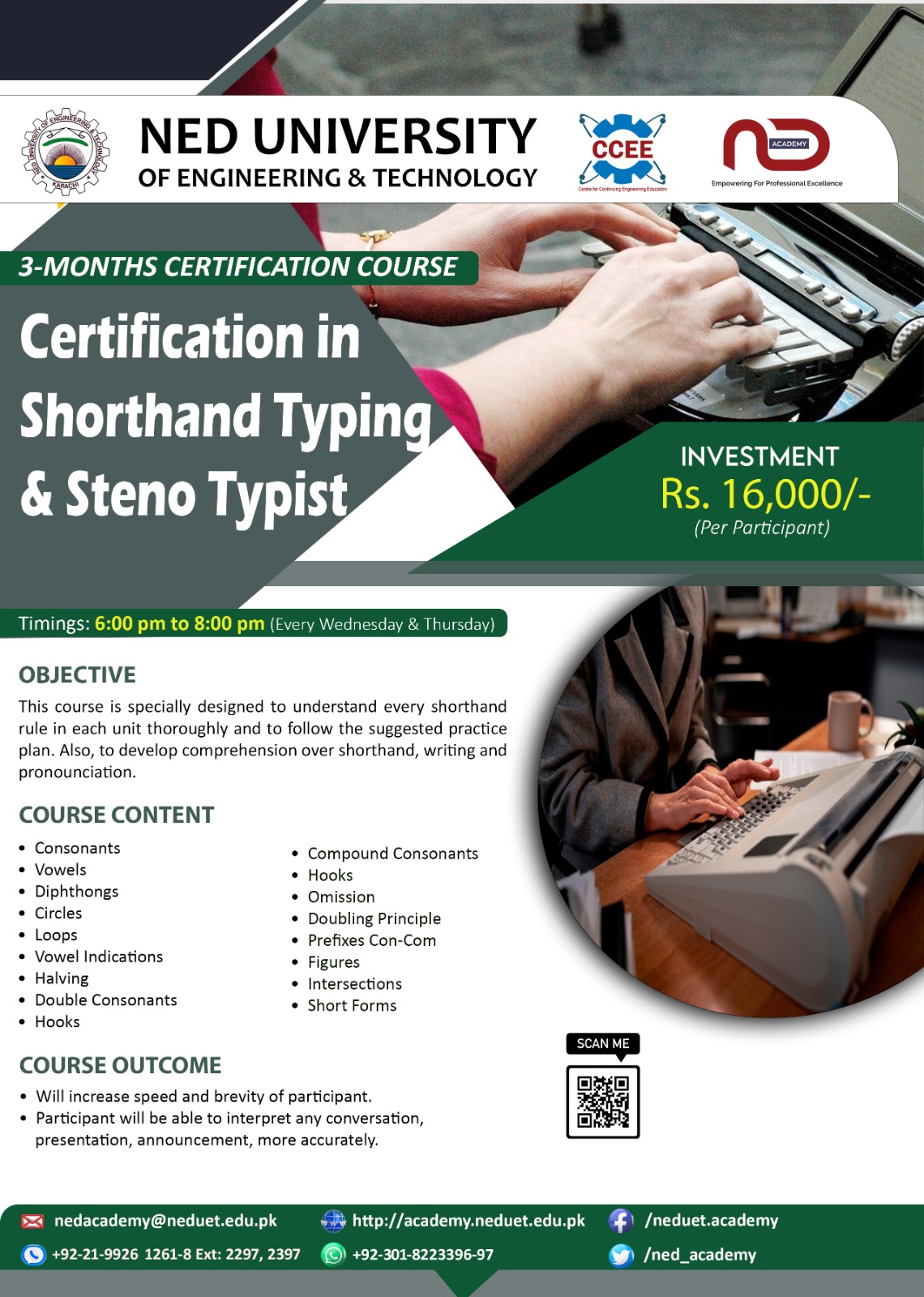 Certification in shorthand typing & steno typist