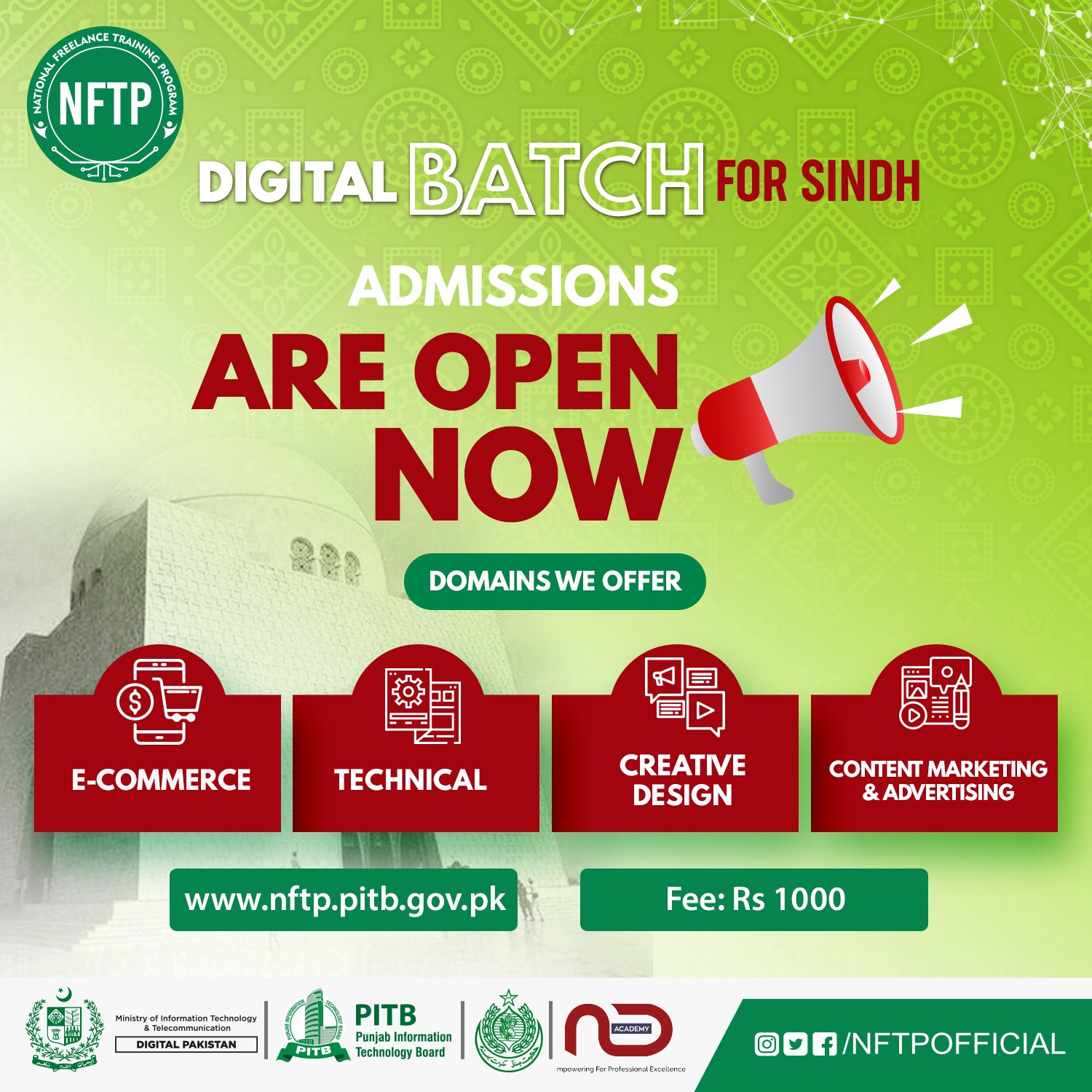 PITB National Freelance Training Program NFTP NED Academy CCEE PITB National Freelance Training Program NFTP NED Academy CCEE