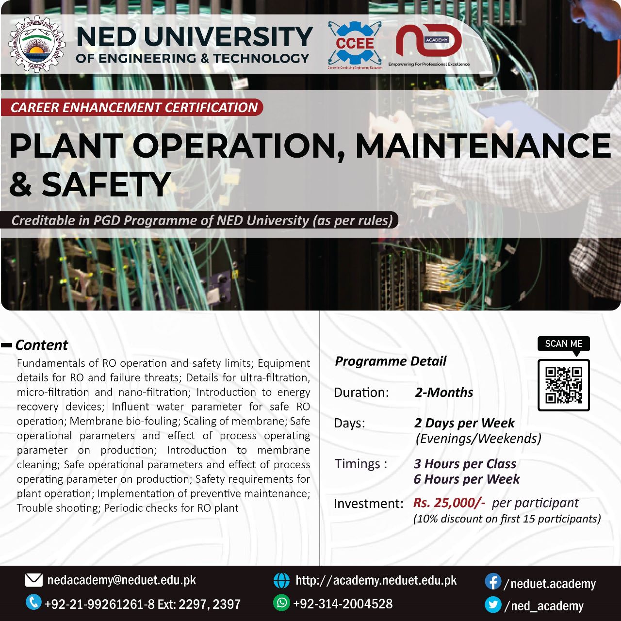 Plant Operation, Maintenance and Safety