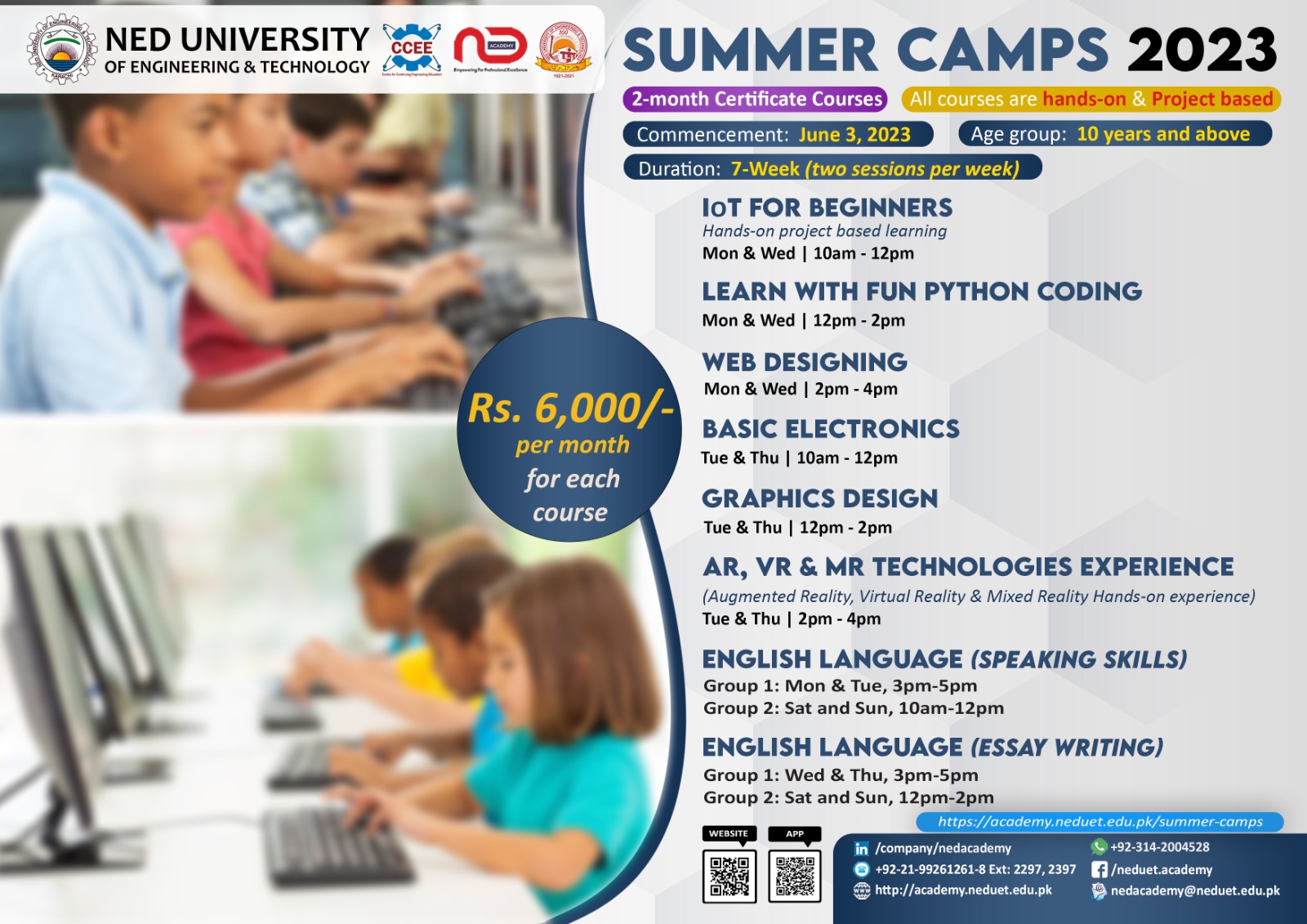 Summer Camp 2023 NED Academy CCEE CMPP