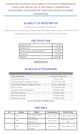 Foundation Courses For PMA Graduates