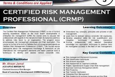 Certified Risk Management Professional (CRMP)