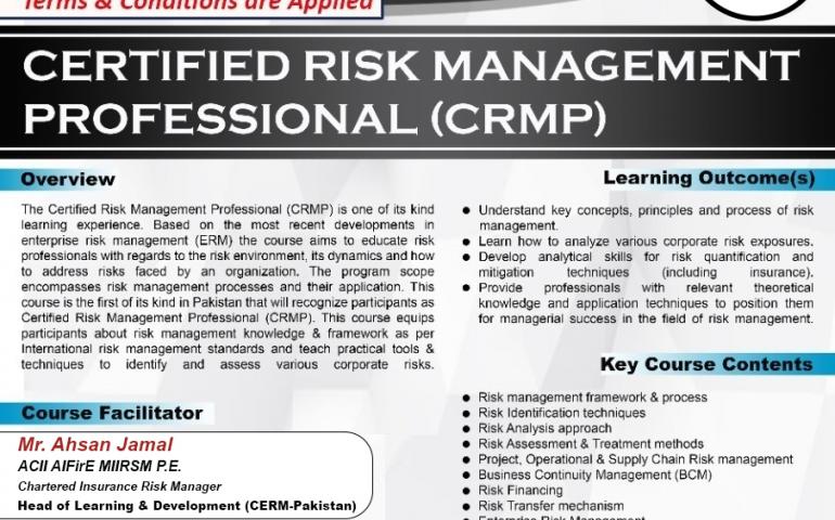 Certified Risk Management Professional (CRMP)